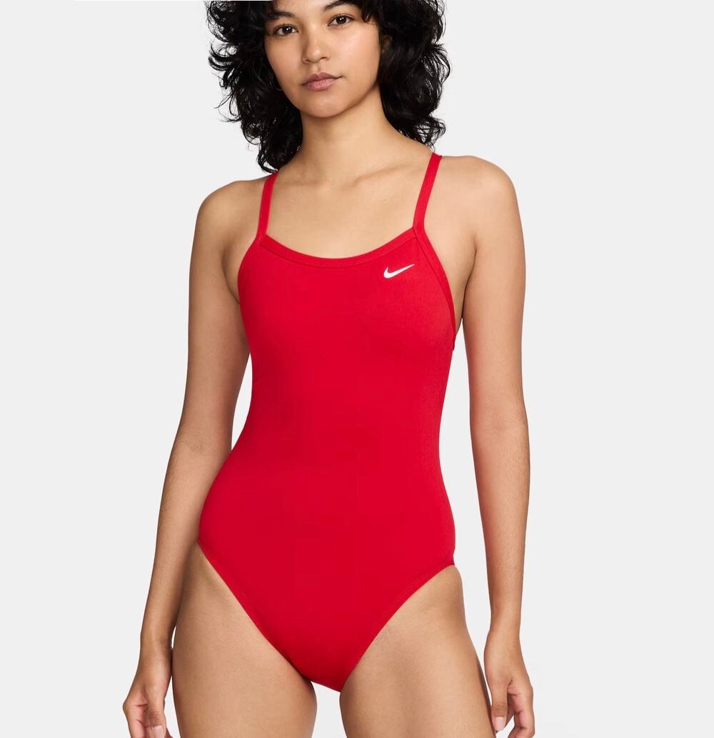Nike Swim HydraStrong Essential University Red Racerback One Piece Swimsuit Sz 6